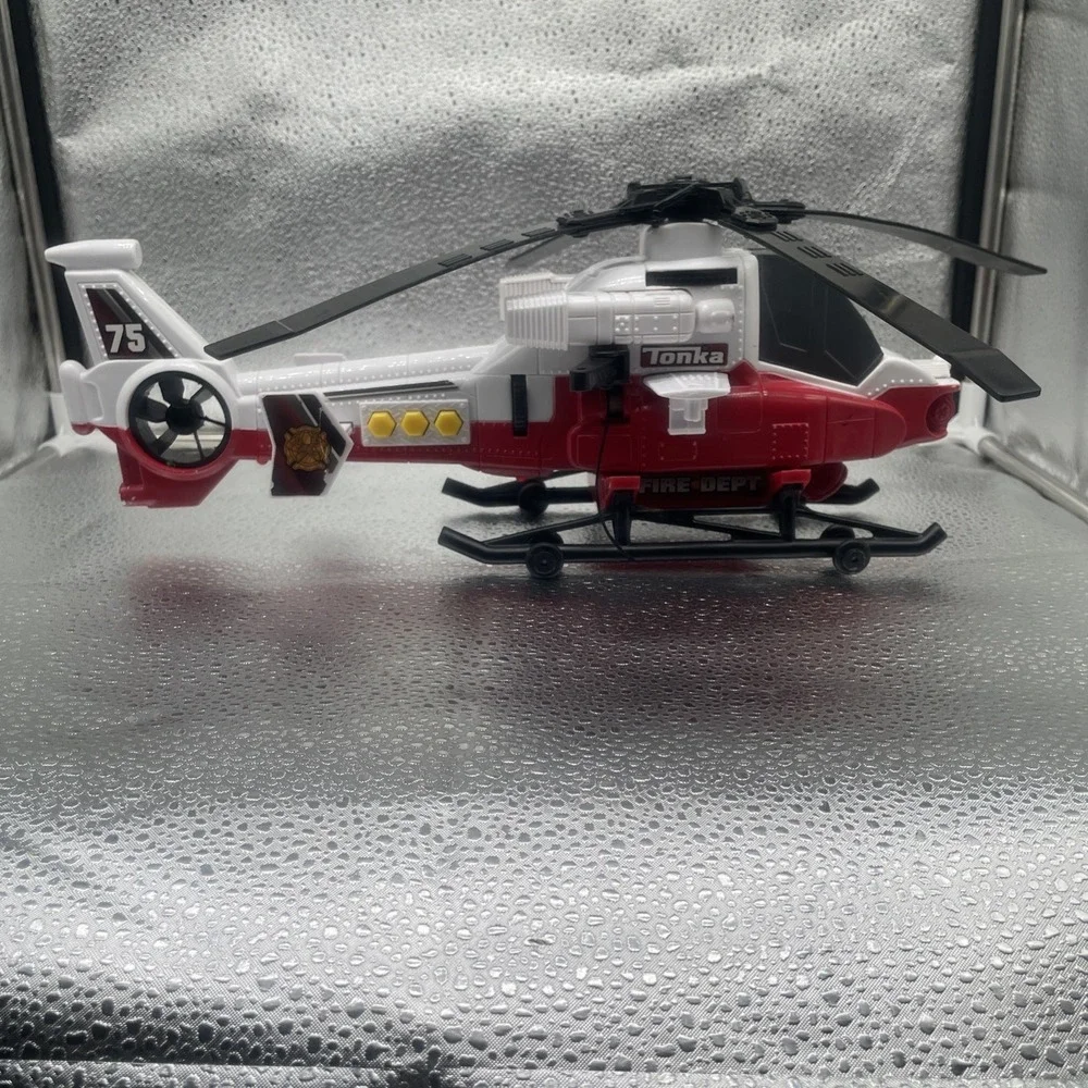 Hasbro Tonka Mighty Fleet Firefighter Helicopter Lights & Sounds WORKS 2014